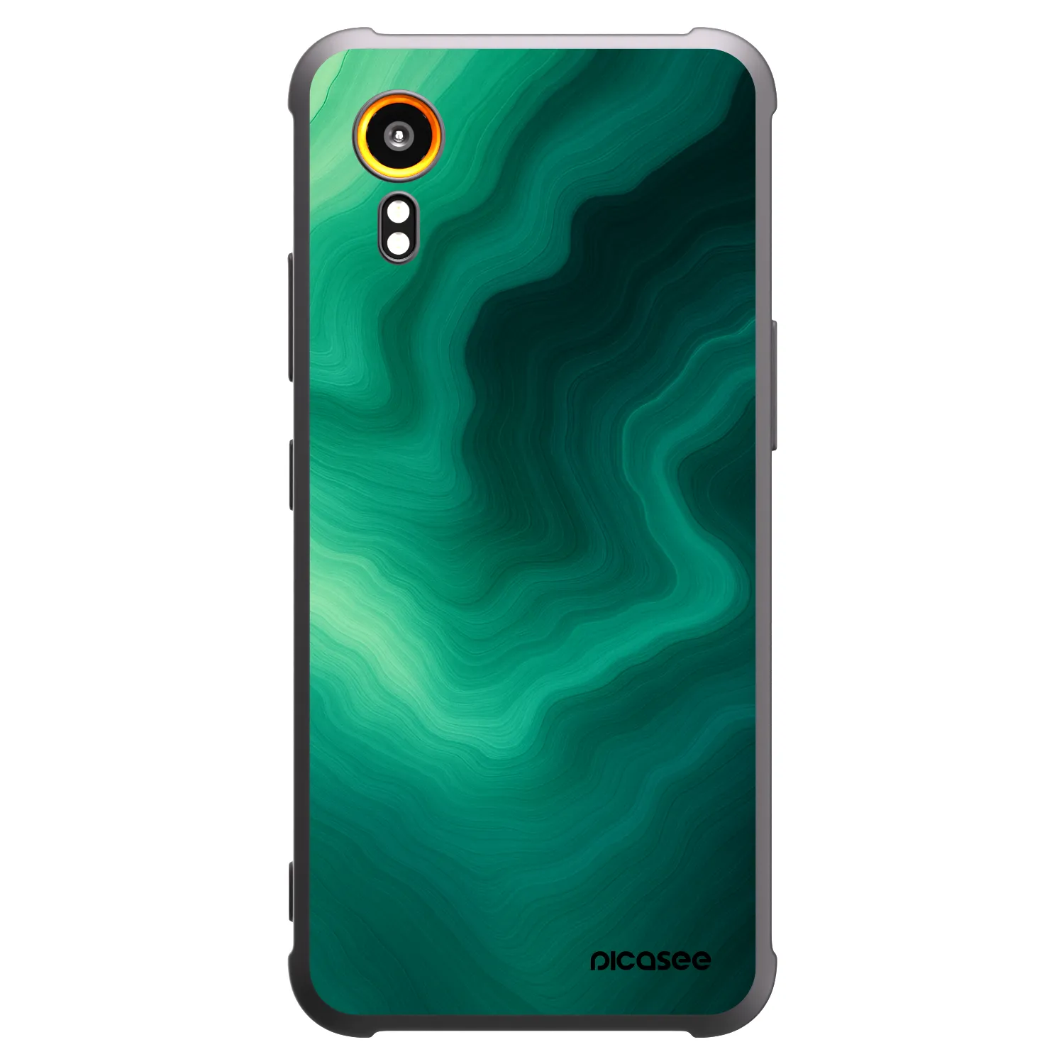 Picasee silikonowe czarne etui na Samsung Galaxy Xcover 7 - Malachite