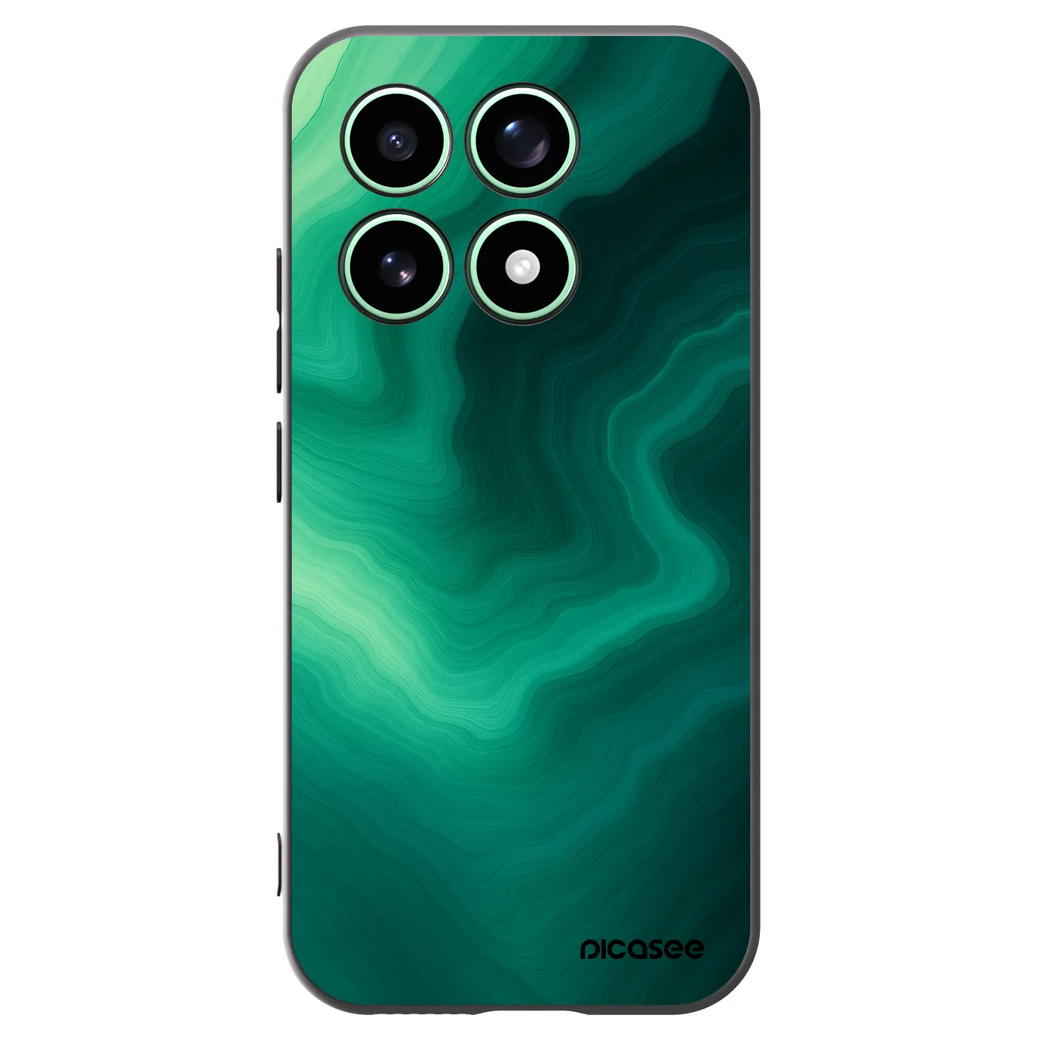 Picasee silikonowe czarne etui na Xiaomi 17 - Malachite