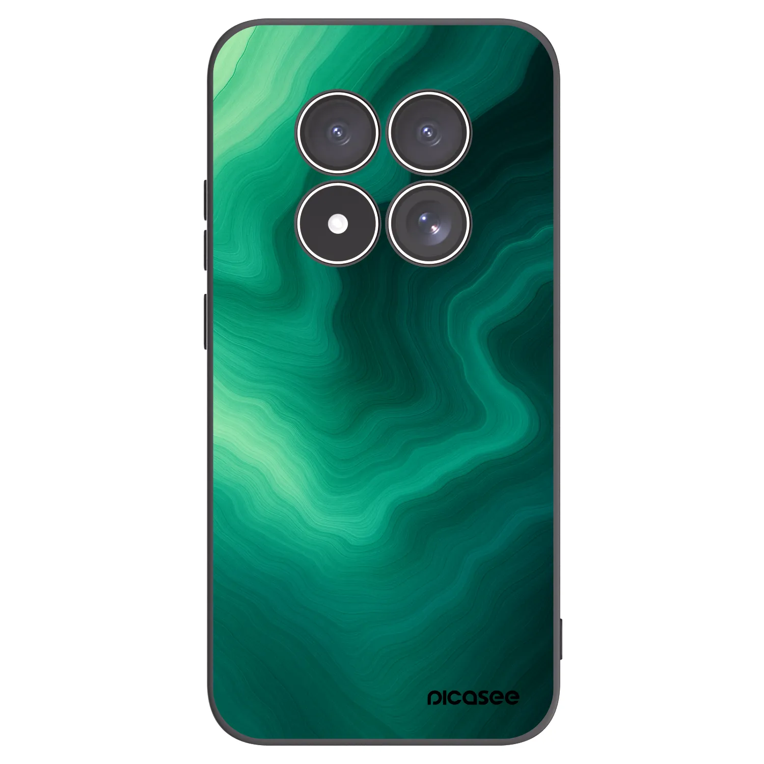 Picasee silikonowe czarne etui na Xiaomi Redmi Note 15 Pro 5G - Malachite