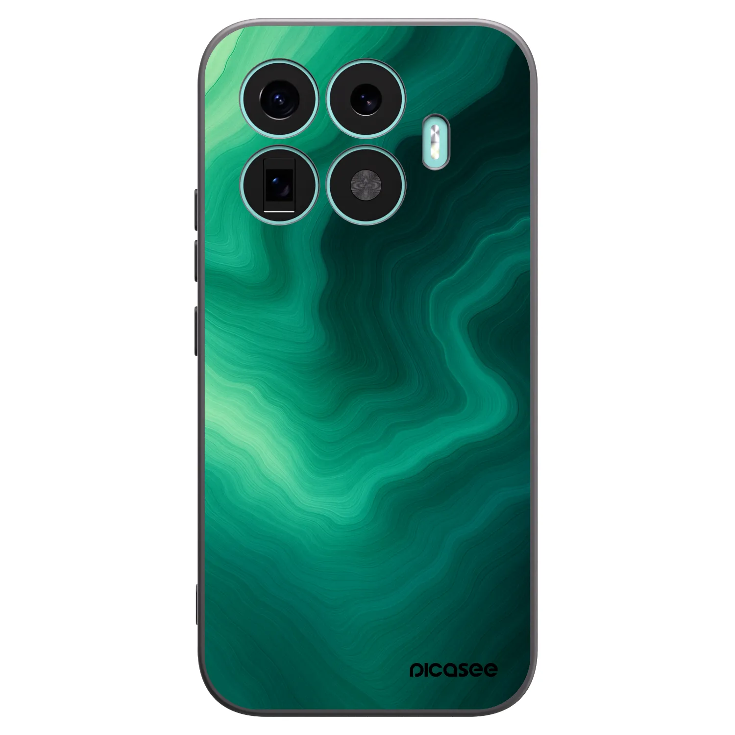 Picasee silikonowe czarne etui na Xiaomi 17T - Malachite