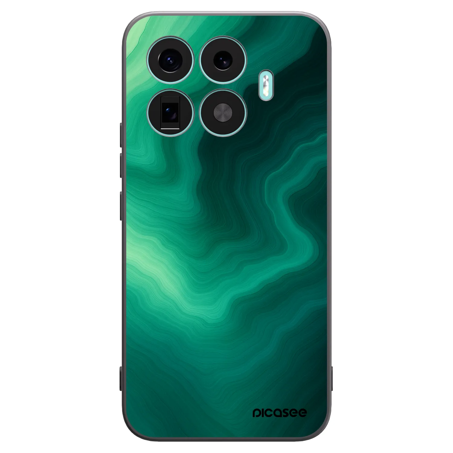 Picasee silikonowe czarne etui na Xiaomi 17T Pro - Malachite