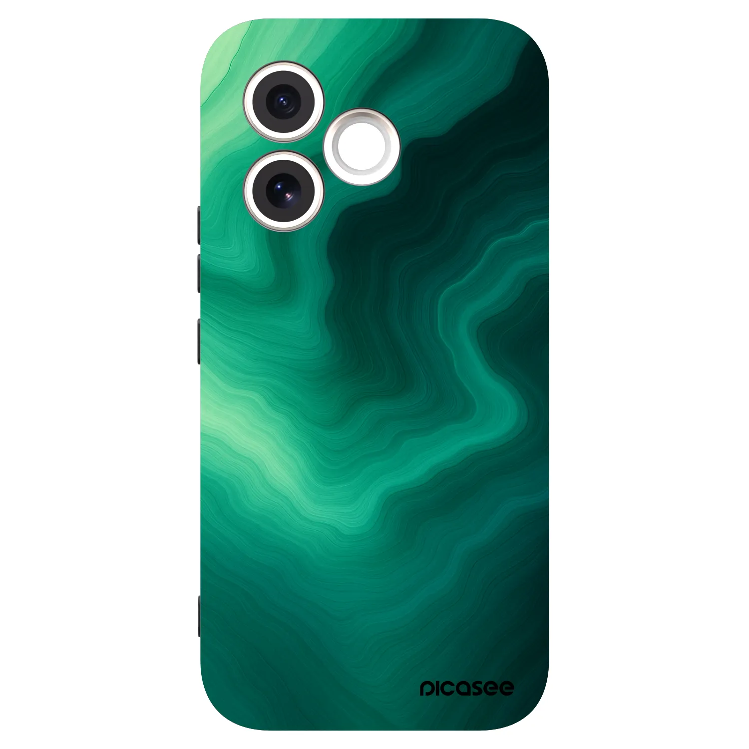 Picasee silikonowe czarne etui na Honor 600 Lite - Malachite
