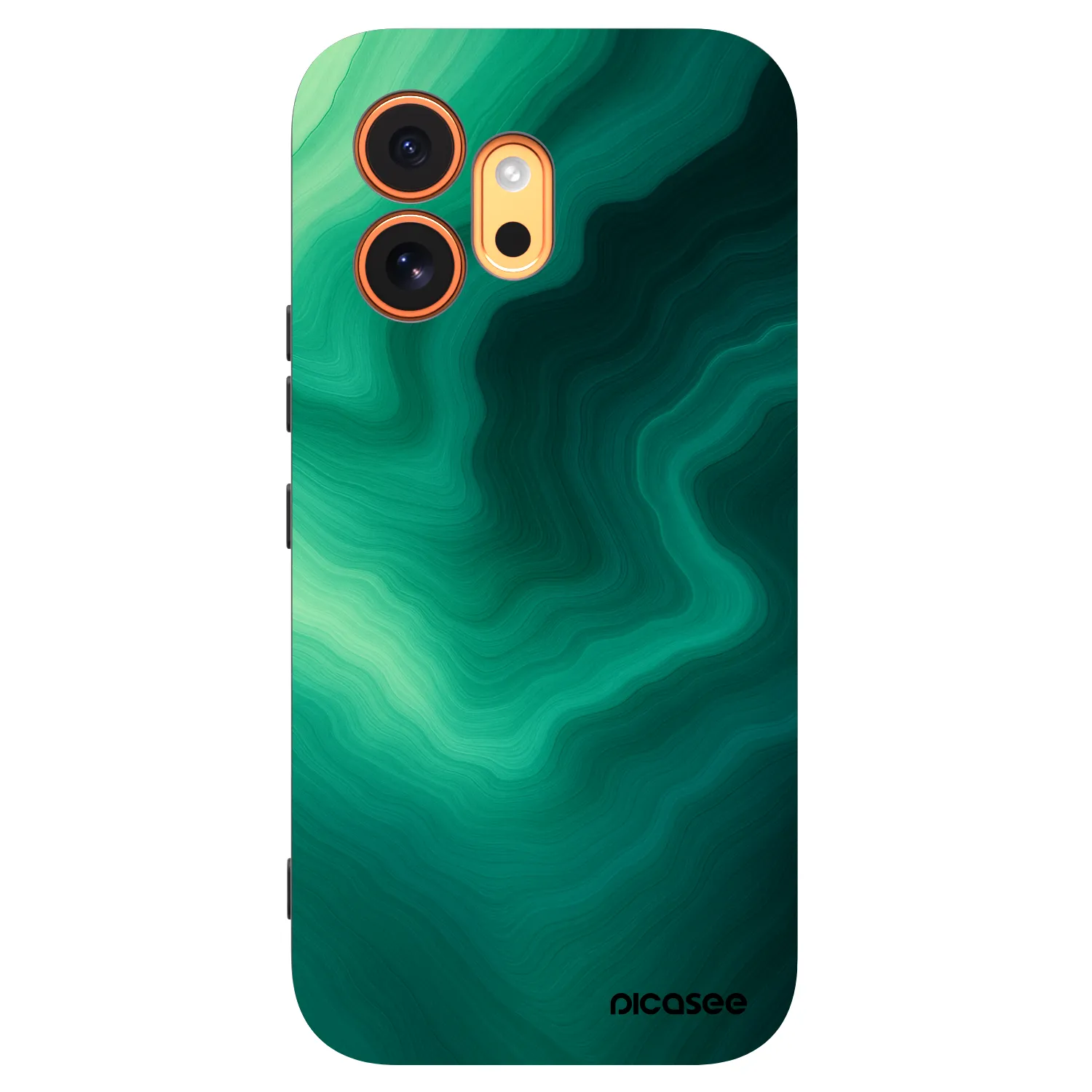 Picasee silikonowe czarne etui na Honor 600 - Malachite