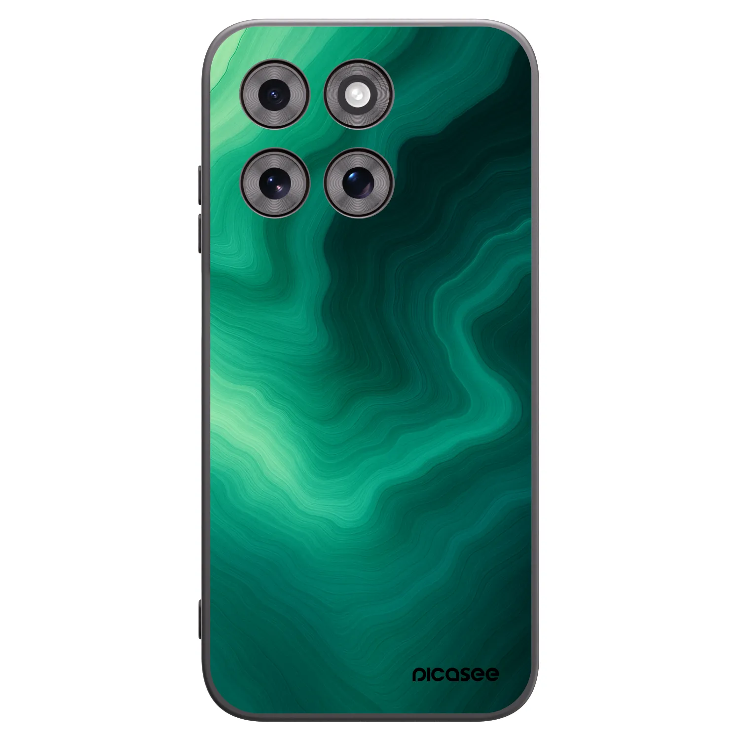 Picasee silikonowe czarne etui na Motorola Moto G77 - Malachite