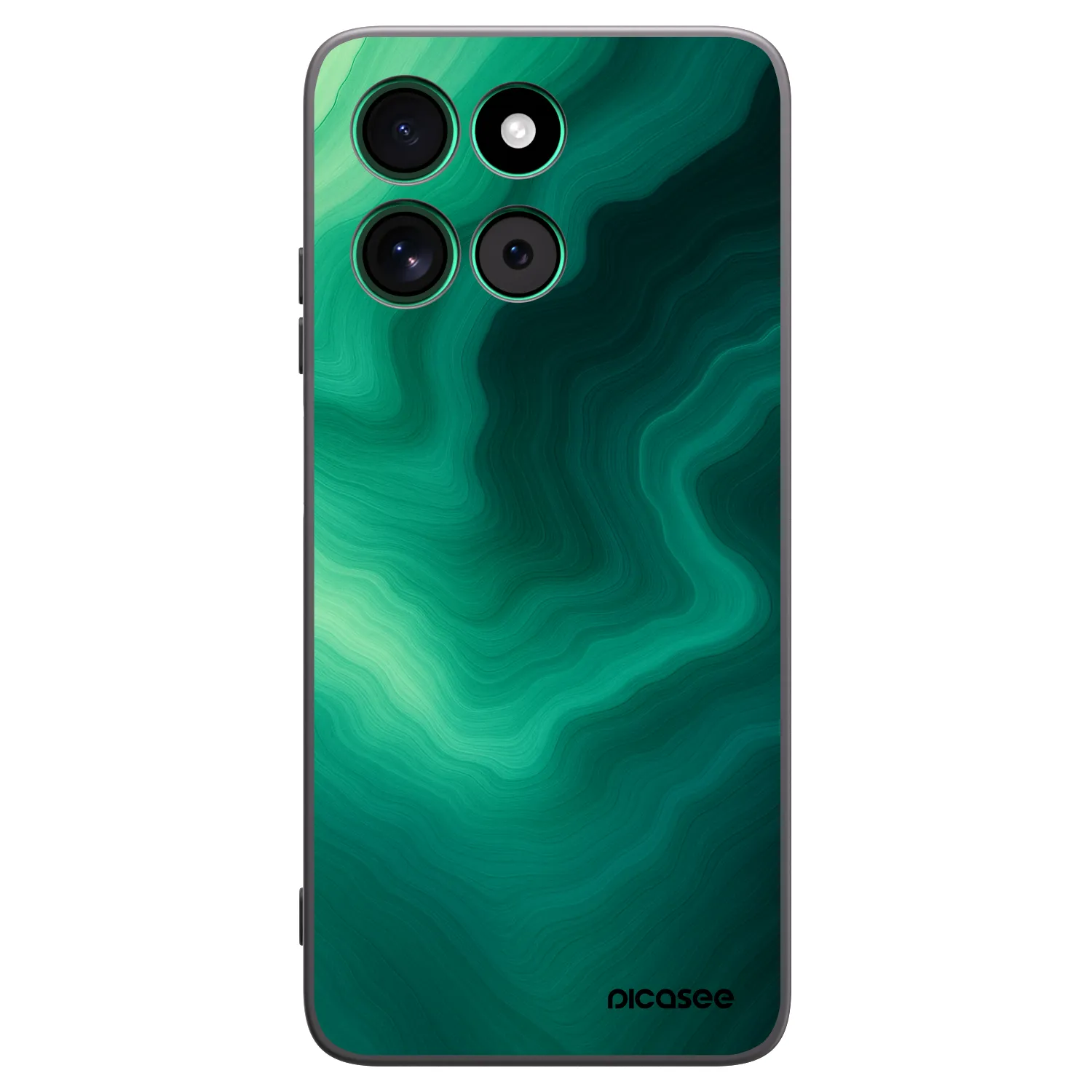 Picasee silikonowe czarne etui na Motorola Moto G57 Power - Malachite