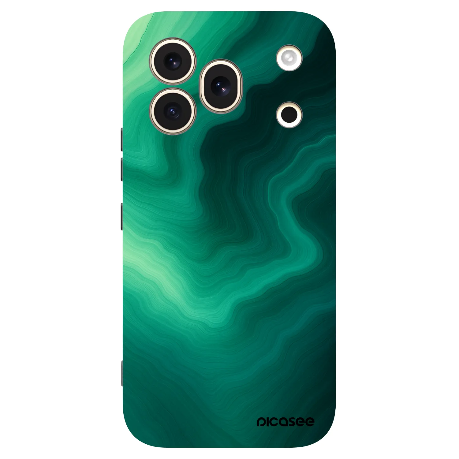 Picasee silikonowe czarne etui na Honor 600 Pro - Malachite