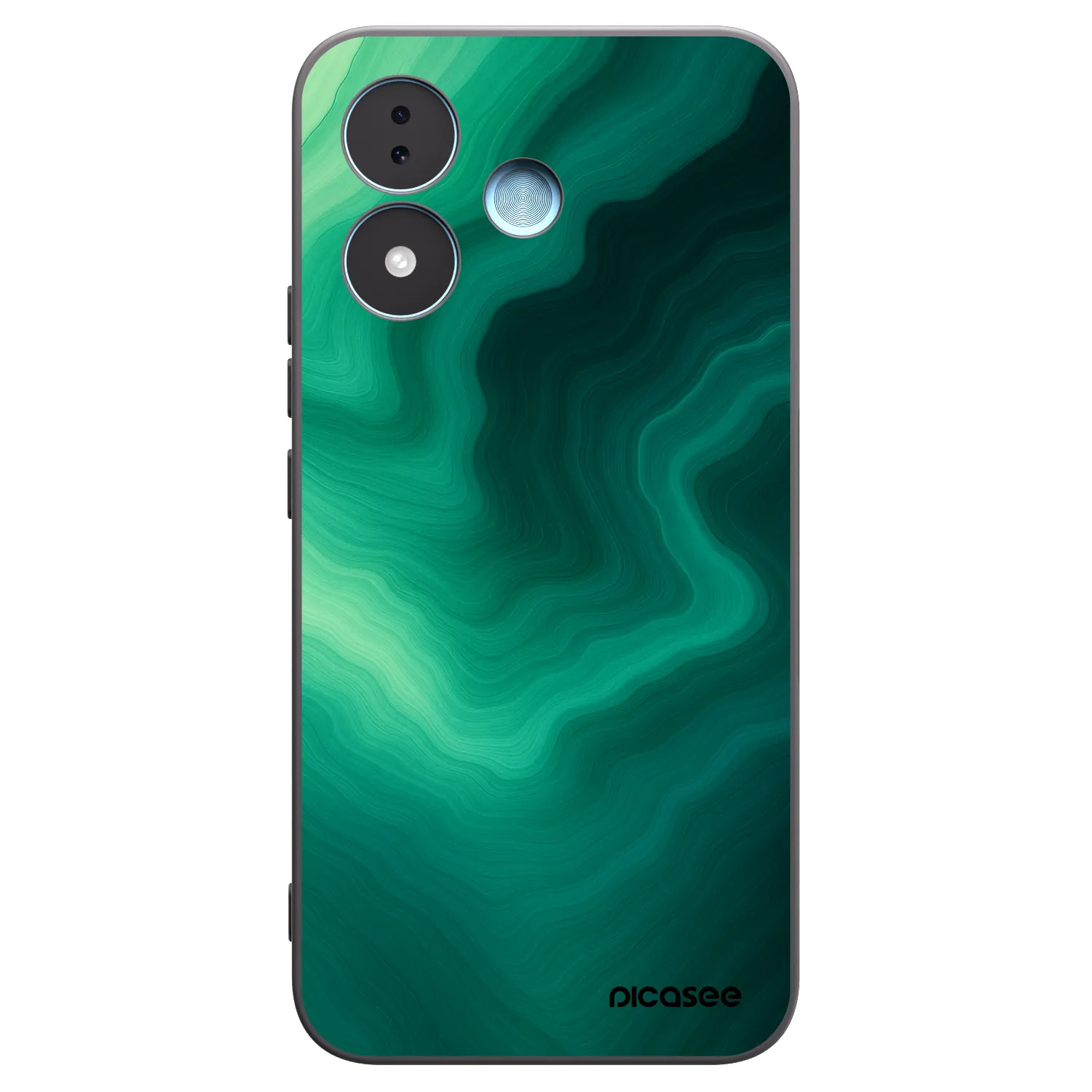 Picasee silikonowe czarne etui na Xiaomi Redmi Note 17 5G - Malachite