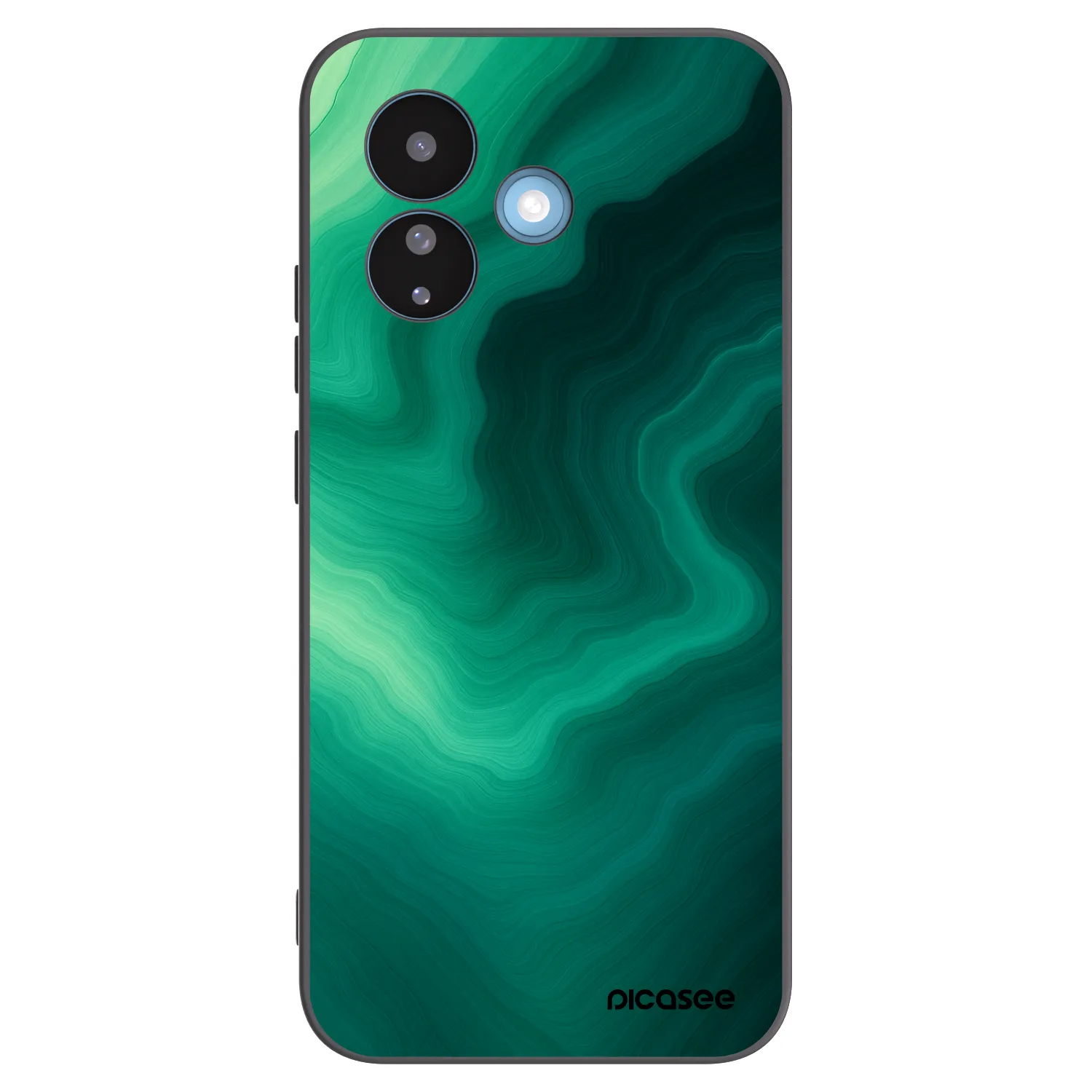 Picasee silikonowe czarne etui na Xiaomi Redmi Note 17 Pro 5G - Malachite