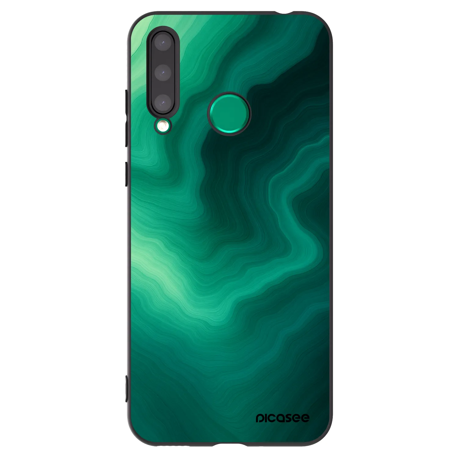 Picasee silikonowe czarne etui na Honor 20 Lite - Malachite