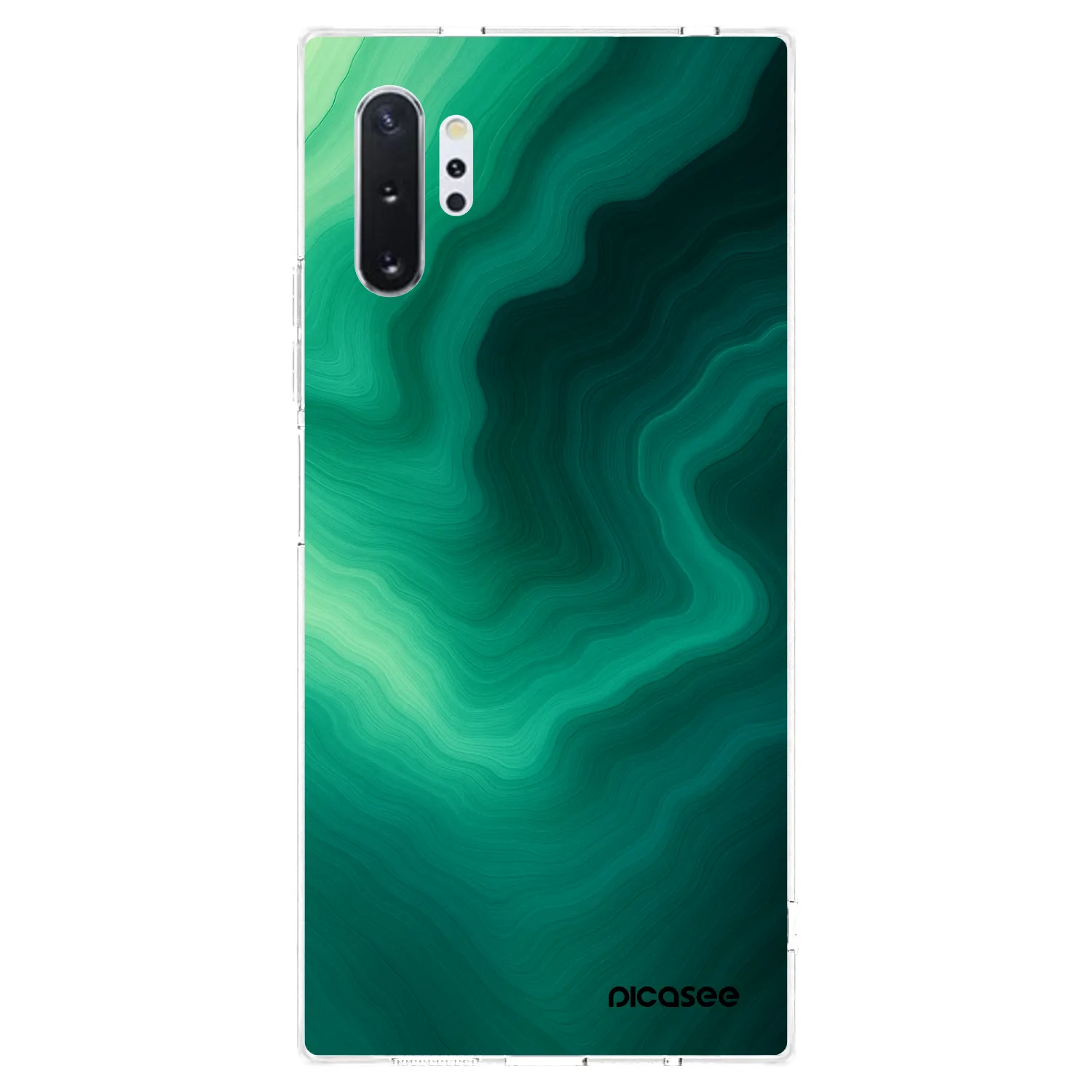 Picasee silikonowe przeźroczyste etui na Samsung Galaxy Note 10+ N975F - Malachite