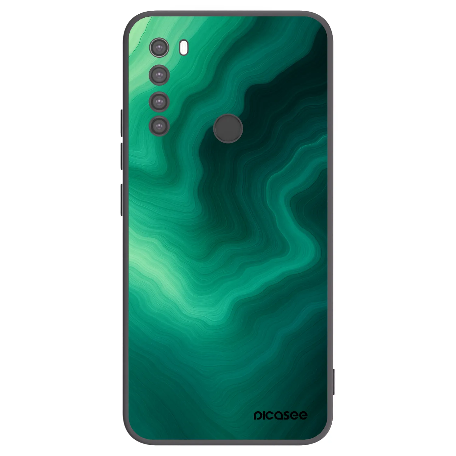 Picasee silikonowe czarne etui na Xiaomi Redmi Note 8 - Malachite