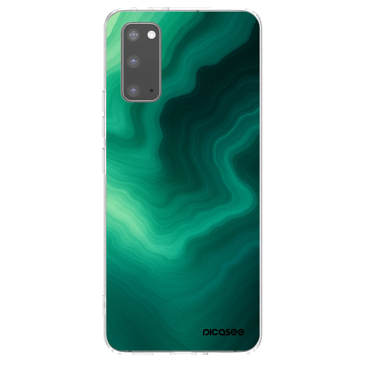 Picasee silikonowe przeźroczyste etui na Samsung Galaxy S20 G980F - Malachite