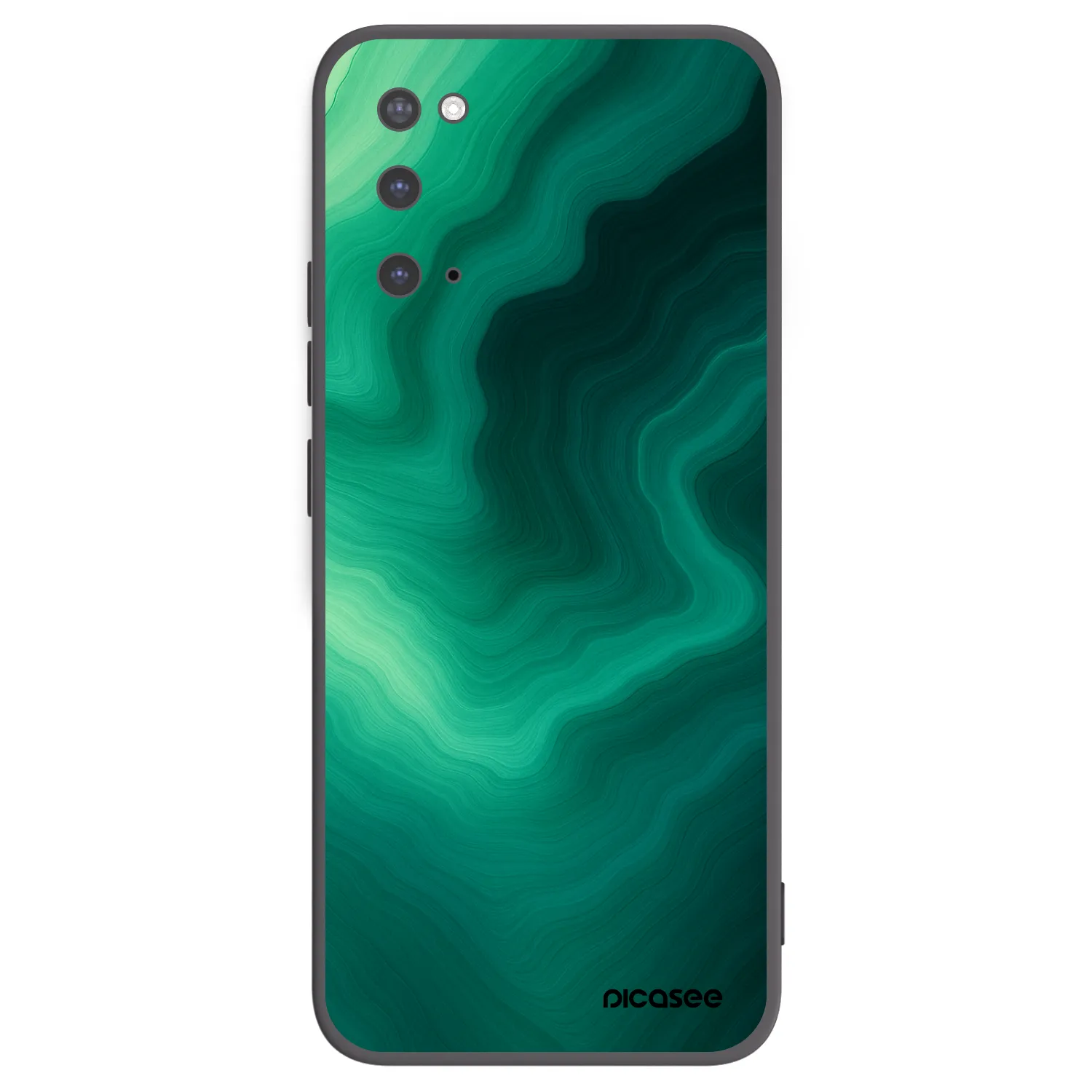 Picasee silikonowe czarne etui na Samsung Galaxy S20 G980F - Malachite