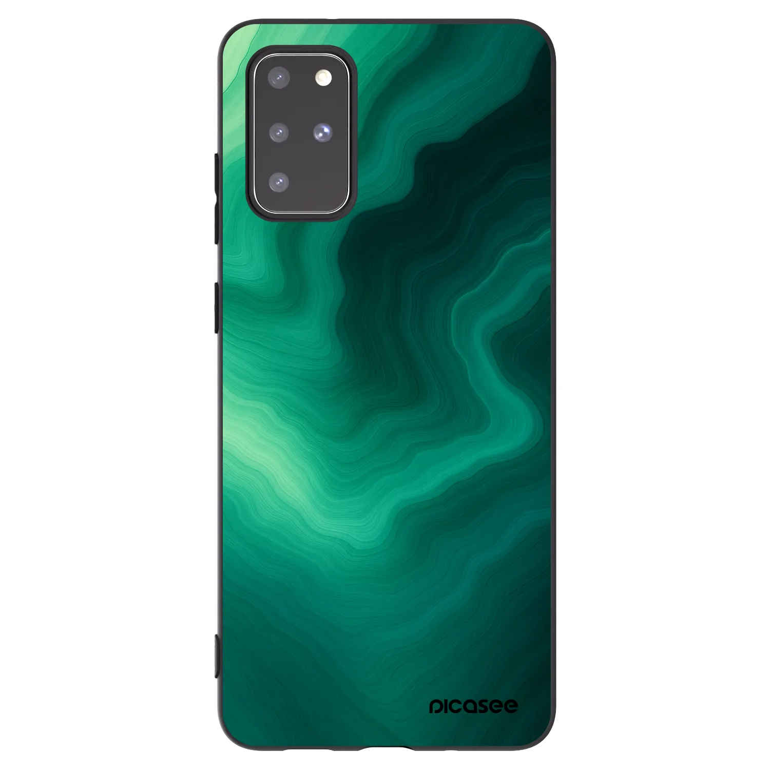 Picasee silikonowe czarne etui na Samsung Galaxy S20+ G985F - Malachite