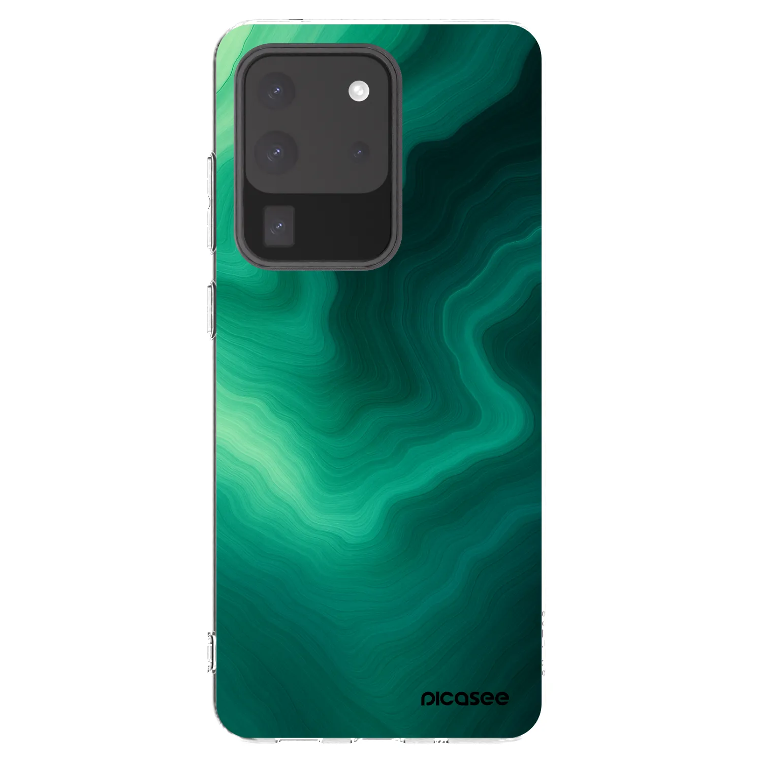 Picasee silikonowe przeźroczyste etui na Samsung Galaxy S20 Ultra 5G G988F - Malachite