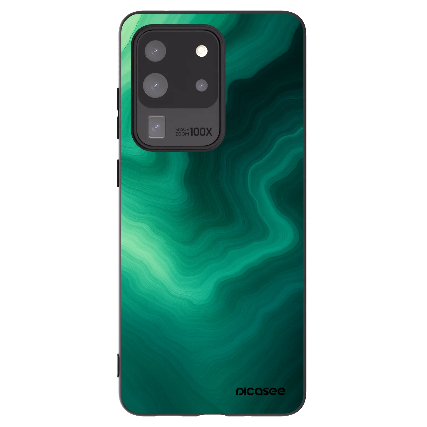 Picasee silikonowe czarne etui na Samsung Galaxy S20 Ultra 5G G988F - Malachite