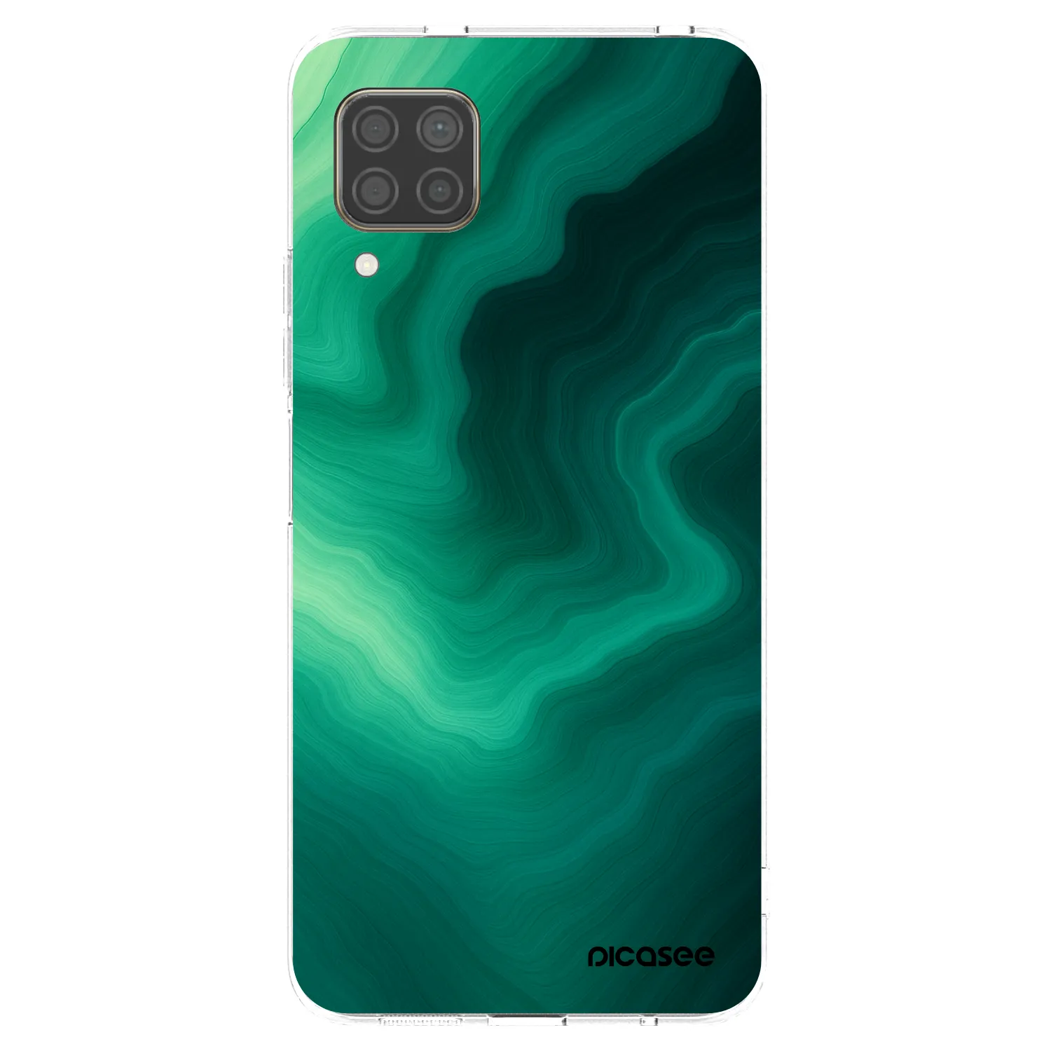 Picasee silikonowe przeźroczyste etui na Huawei P40 Lite - Malachite