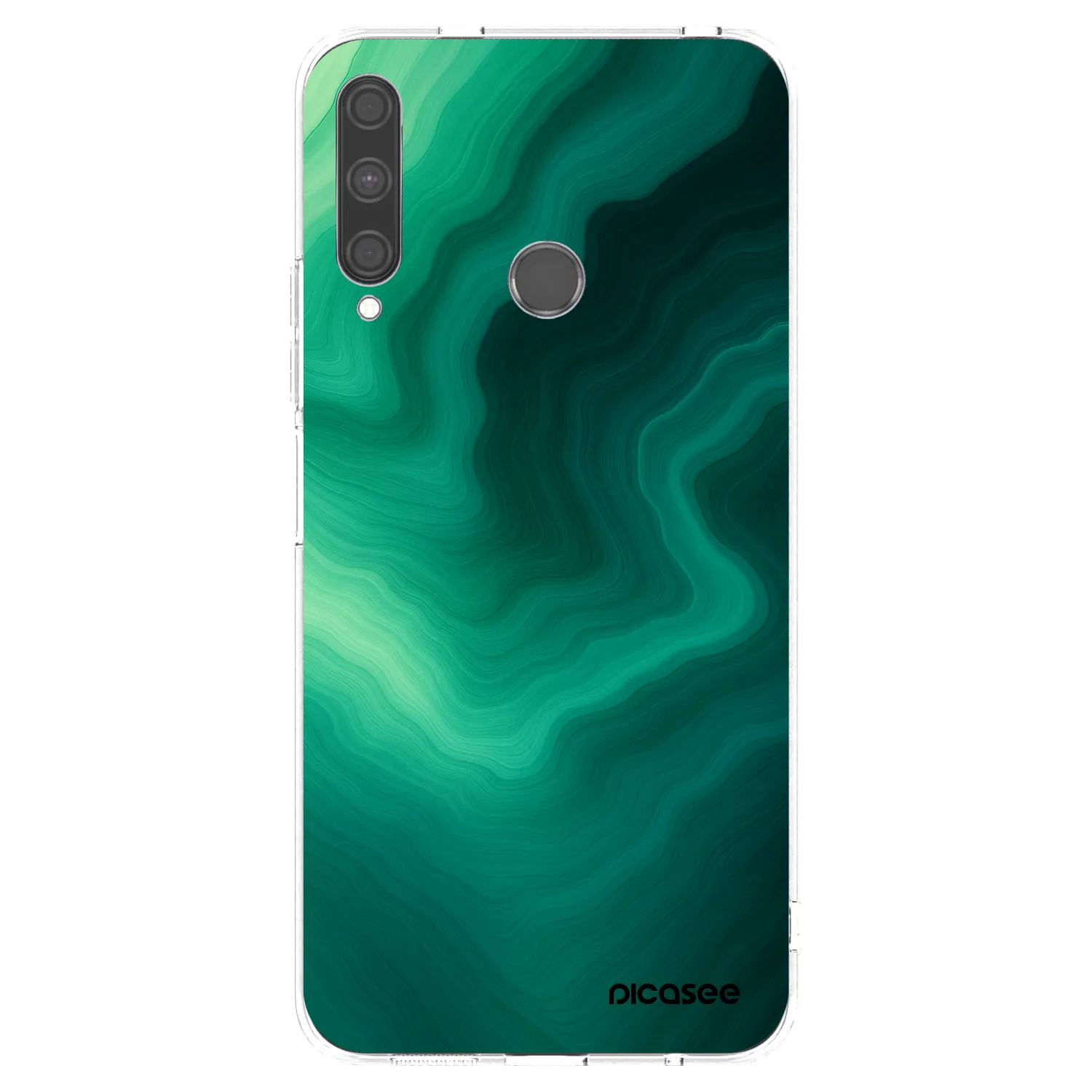 Picasee silikonowe przeźroczyste etui na Huawei P40 Lite E - Malachite