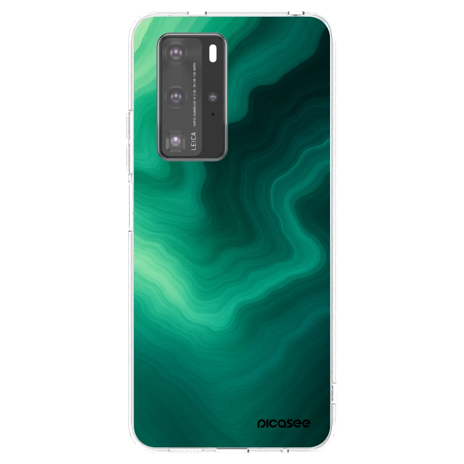 Picasee silikonowe przeźroczyste etui na Huawei P40 Pro - Malachite