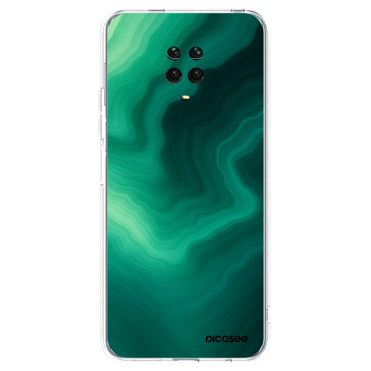 Picasee silikonowe przeźroczyste etui na Xiaomi Redmi Note 9S - Malachite
