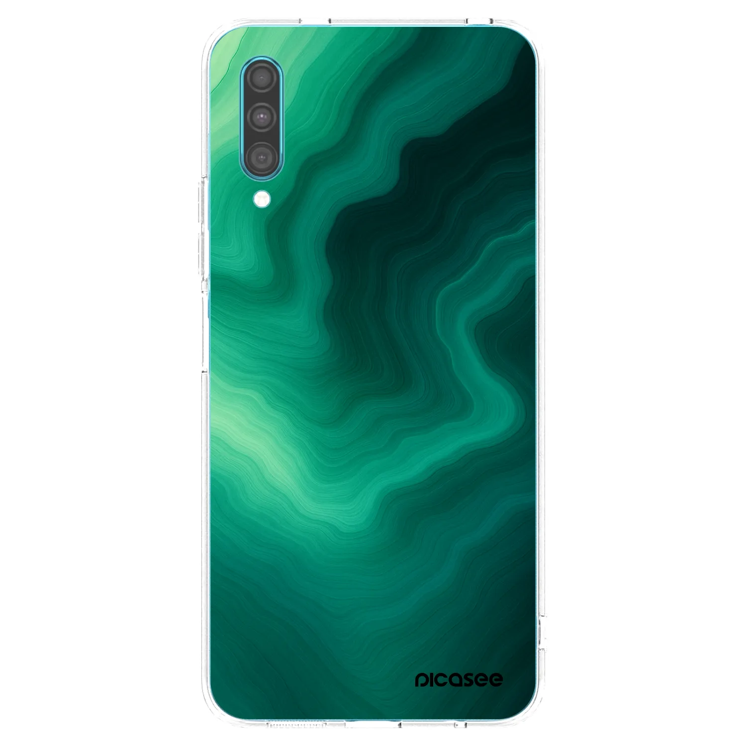 Picasee silikonowe przeźroczyste etui na Samsung Galaxy A30s A307F - Malachite