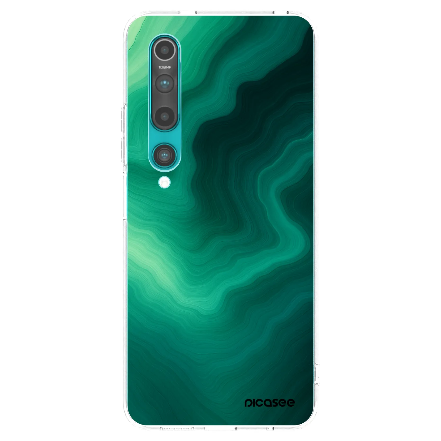 Picasee silikonowe przeźroczyste etui na Xiaomi Mi 10 - Malachite