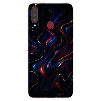 Picasee silikonowe przeźroczyste etui na Samsung Galaxy A20s - Noir