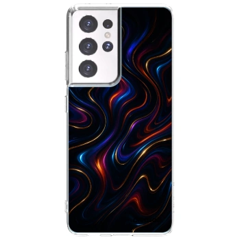 Picasee silikonowe przeźroczyste etui na Samsung Galaxy S21 Ultra 5G G998B - Noir