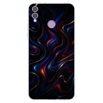 Picasee silikonowe przeźroczyste etui na Honor 8X - Noir