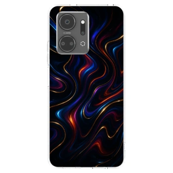Picasee silikonowe przeźroczyste etui na Honor X7a - Noir