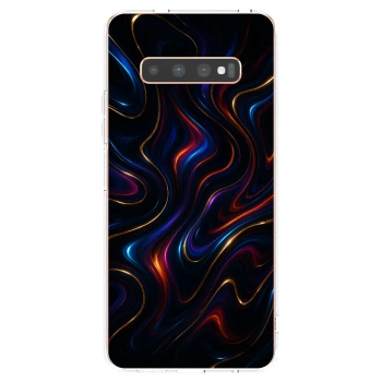 Picasee silikonowe przeźroczyste etui na Samsung Galaxy S10 Plus G975 - Noir