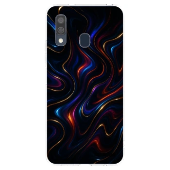 Picasee silikonowe przeźroczyste etui na Samsung Galaxy A40 A405F - Noir
