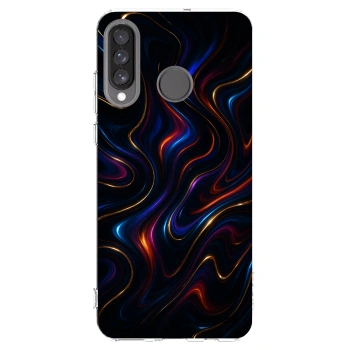 Picasee silikonowe przeźroczyste etui na Huawei P30 Lite - Noir