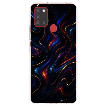 Picasee silikonowe przeźroczyste etui na Samsung Galaxy A21s - Noir