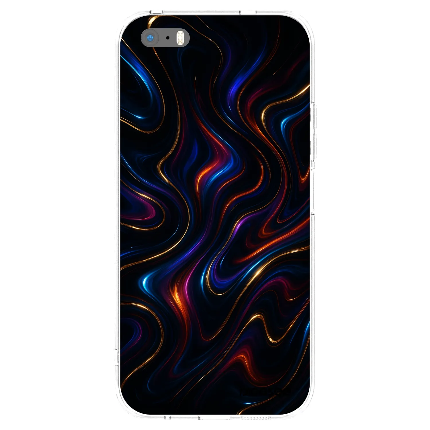 Picasee silikonowe przeźroczyste etui na Apple iPhone 5/5S/SE - Noir