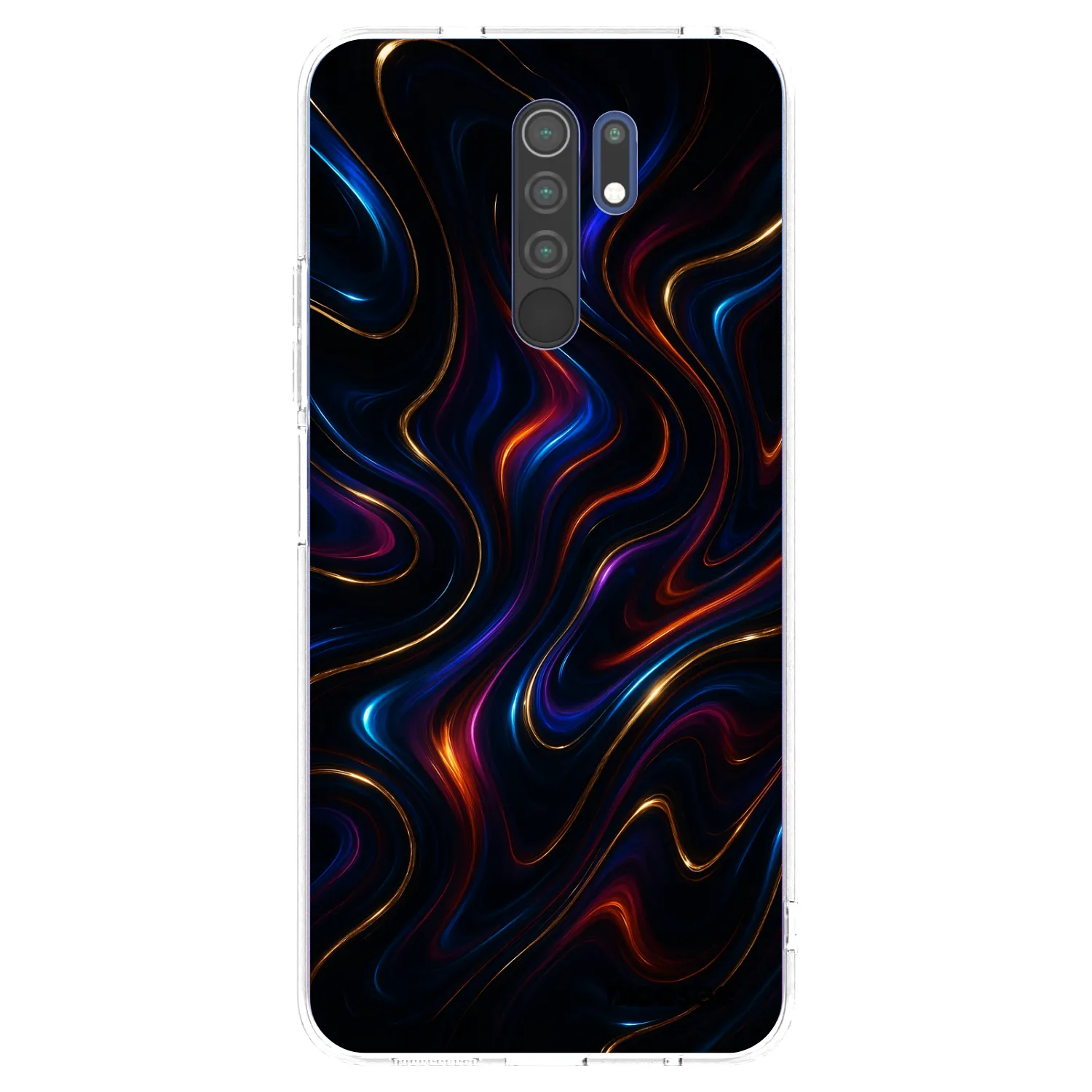 Picasee silikonowe przeźroczyste etui na Xiaomi Redmi 9 - Noir