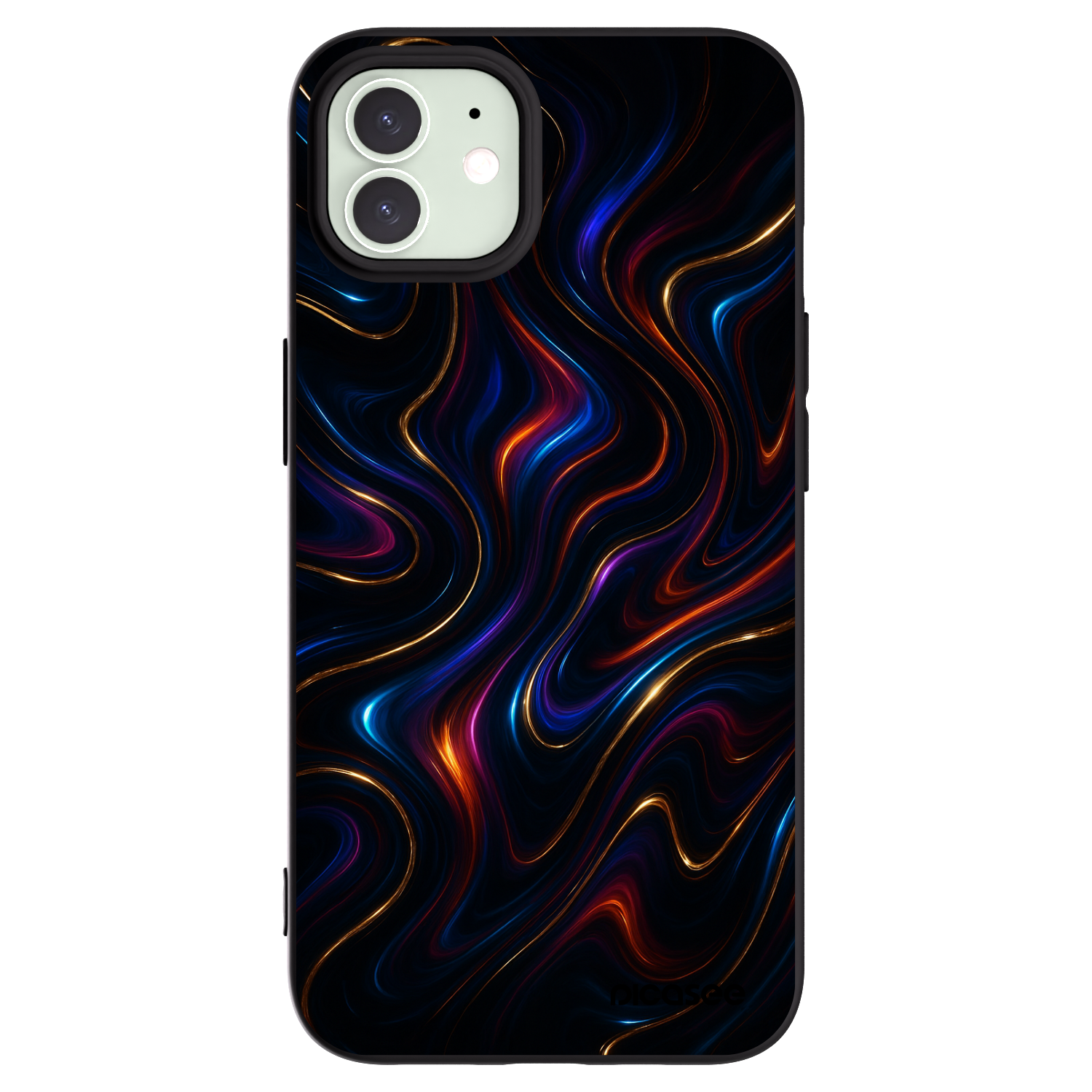 Picasee silikonowe czarne etui na Apple iPhone 12 - Noir