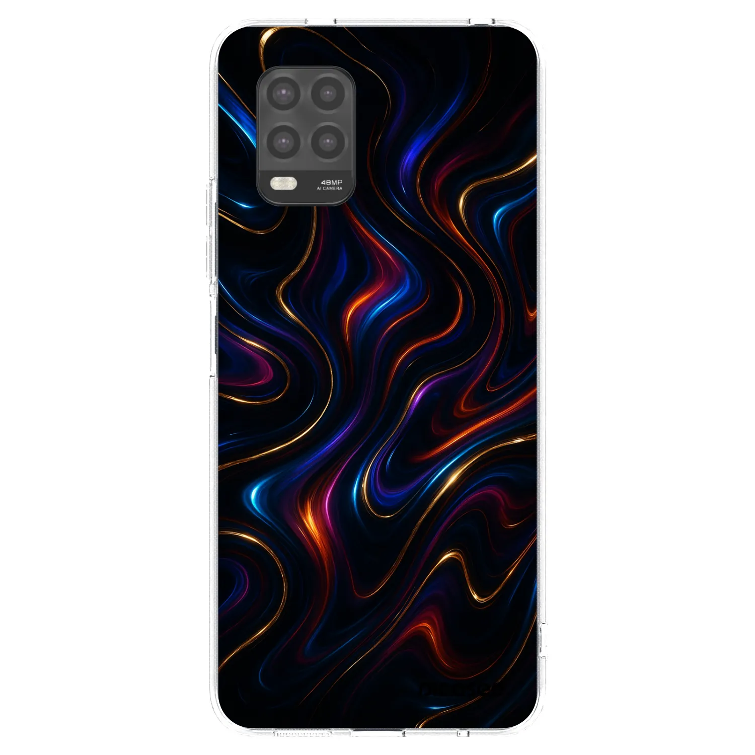 Picasee silikonowe przeźroczyste etui na Xiaomi Mi 10 Lite - Noir