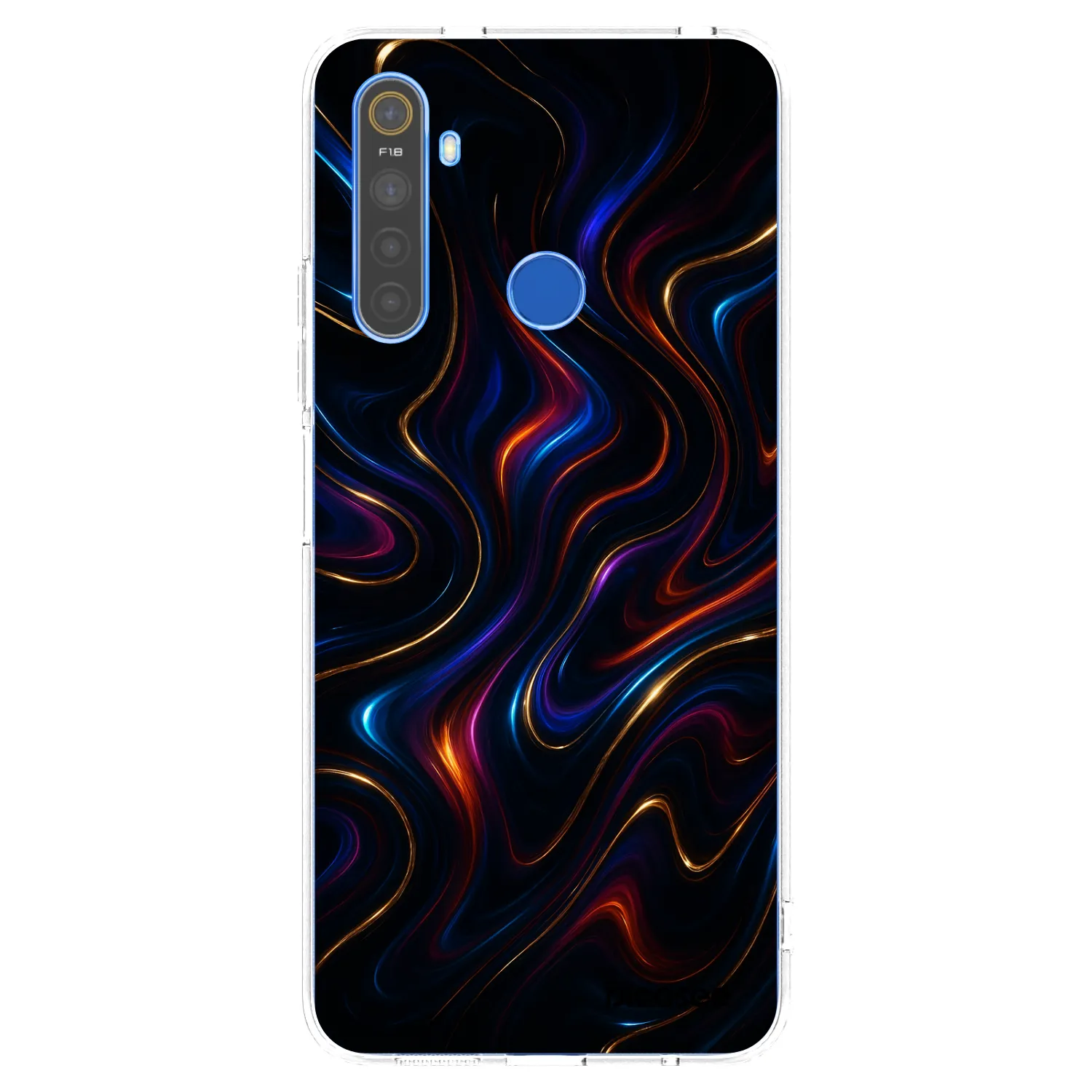 Picasee silikonowe przeźroczyste etui na Realme 5 - Noir