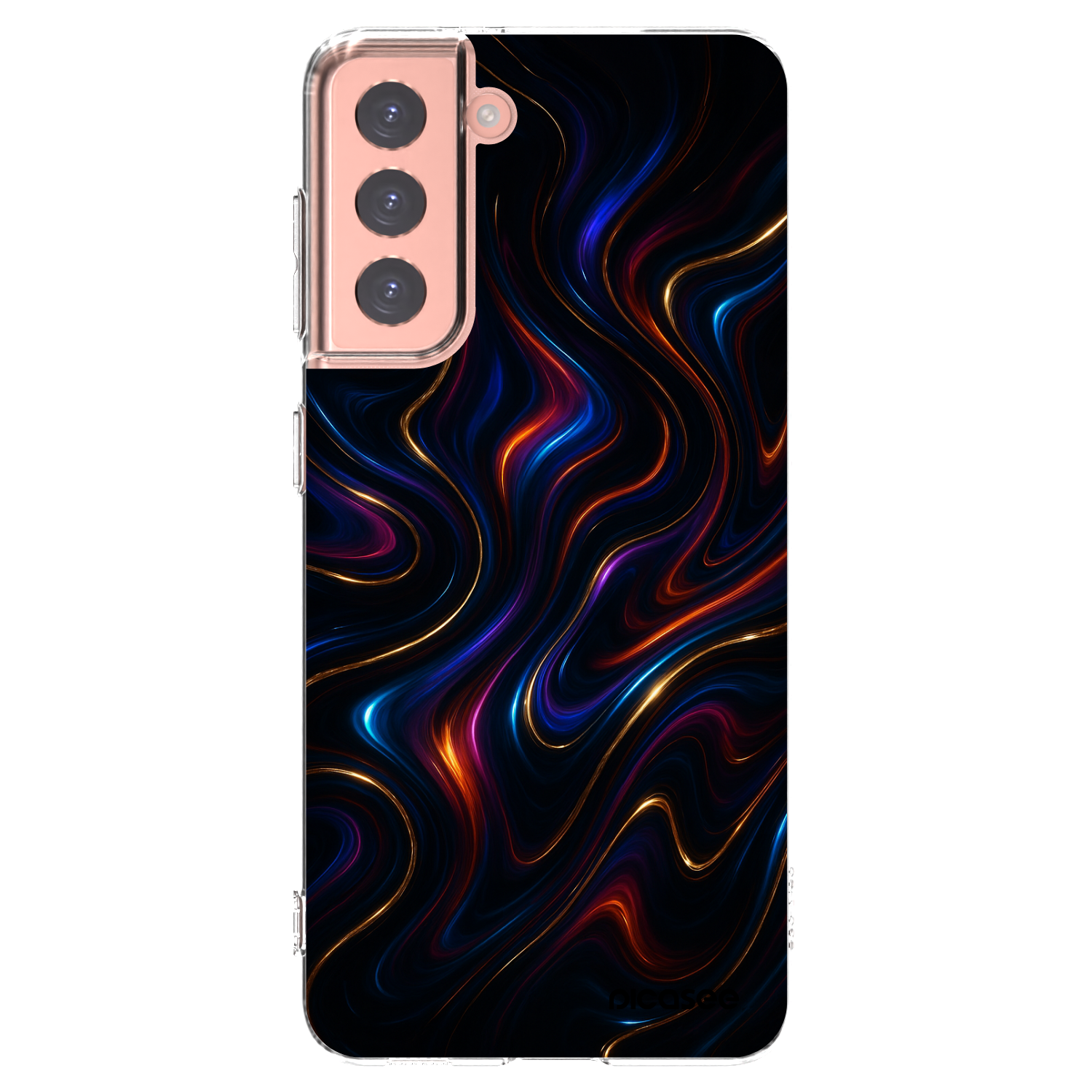 Picasee silikonowe przeźroczyste etui na Samsung Galaxy S21 5G G991B - Noir