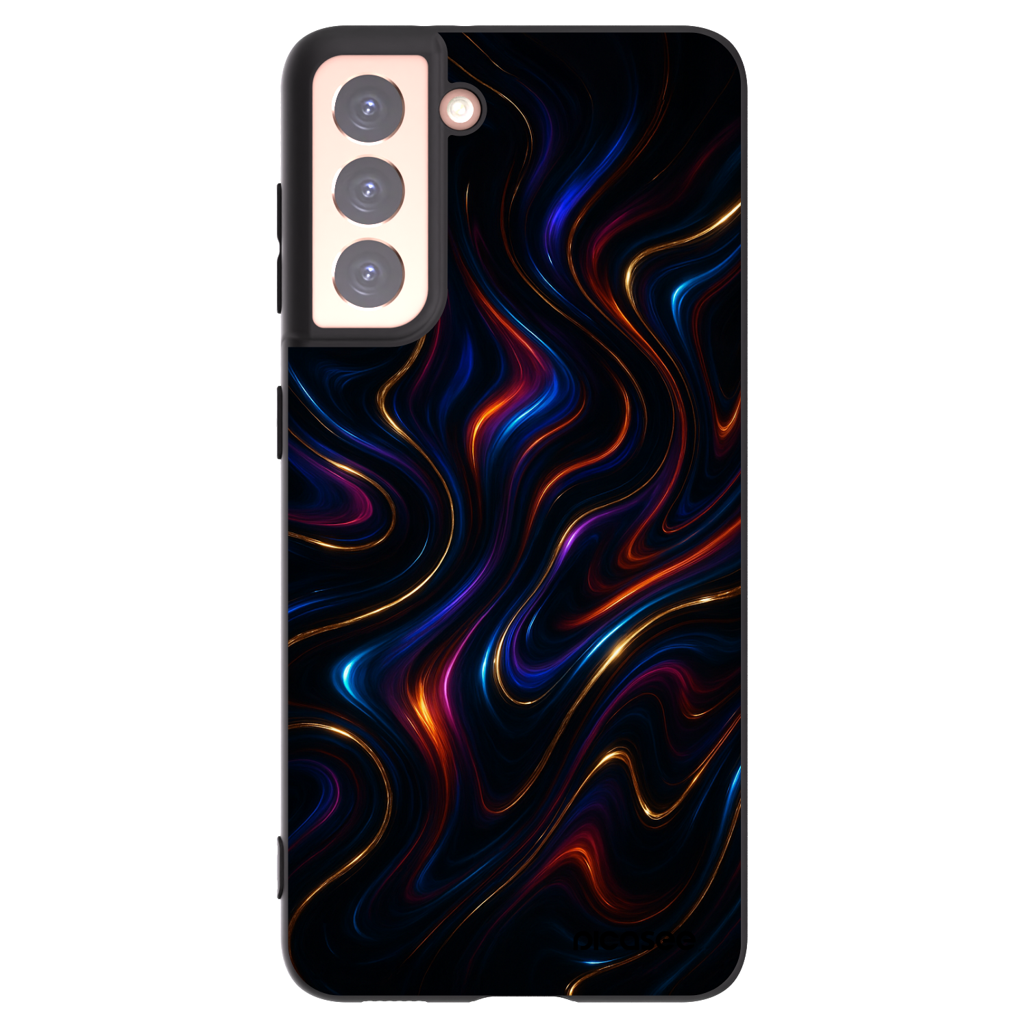 Picasee silikonowe czarne etui na Samsung Galaxy S21 5G G991B - Noir