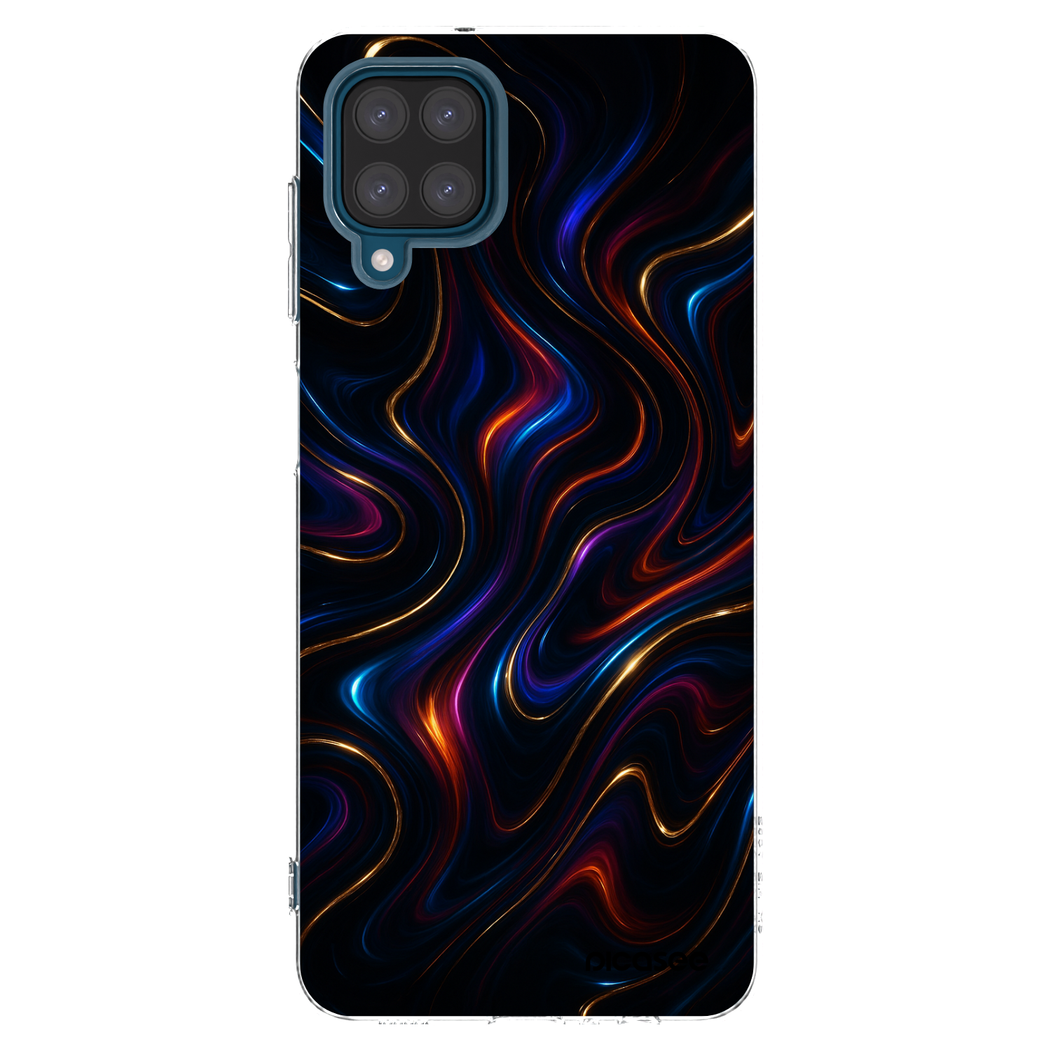 Picasee silikonowe przeźroczyste etui na Samsung Galaxy A12 A125F - Noir