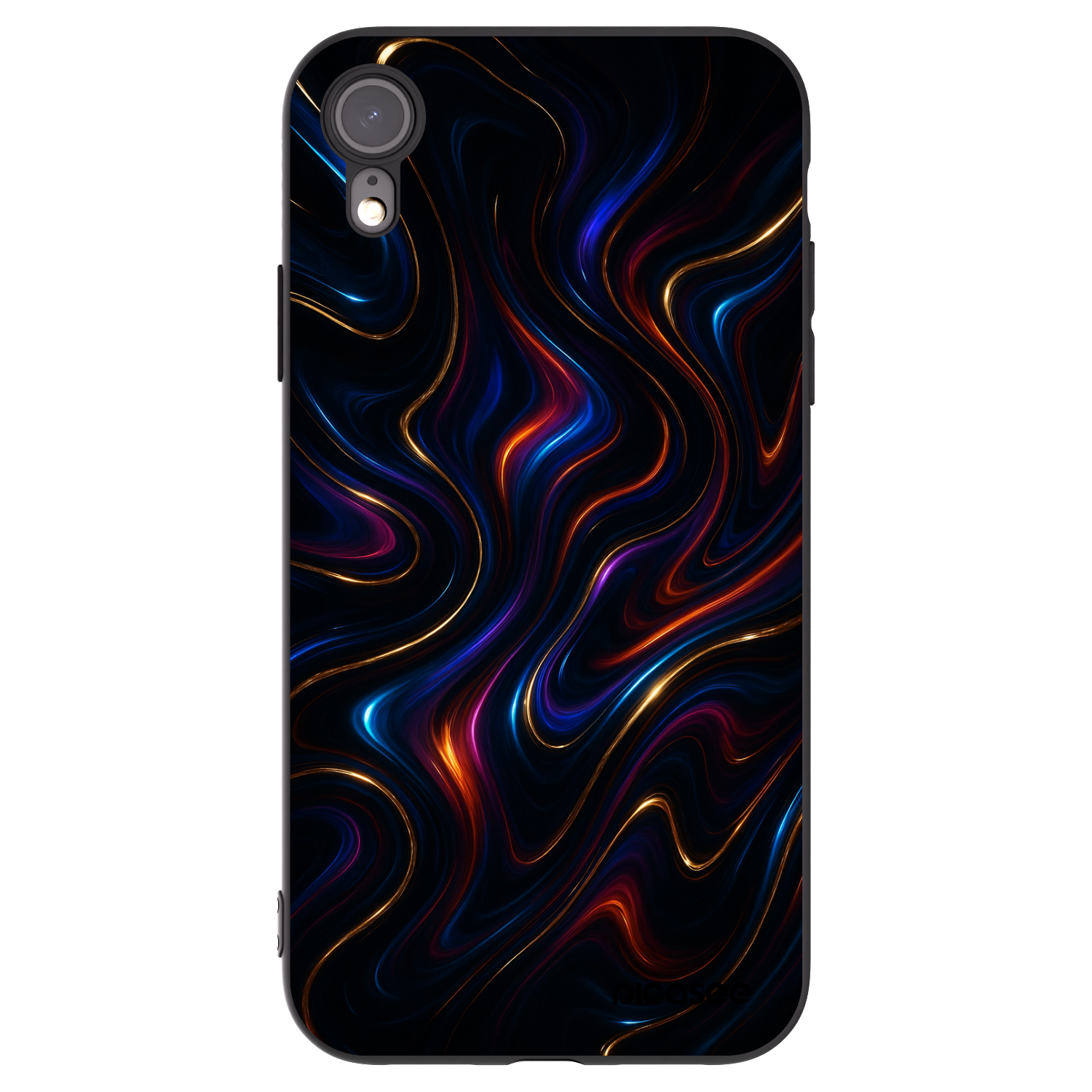 Picasee silikonowe czarne etui na Apple iPhone XR - Noir
