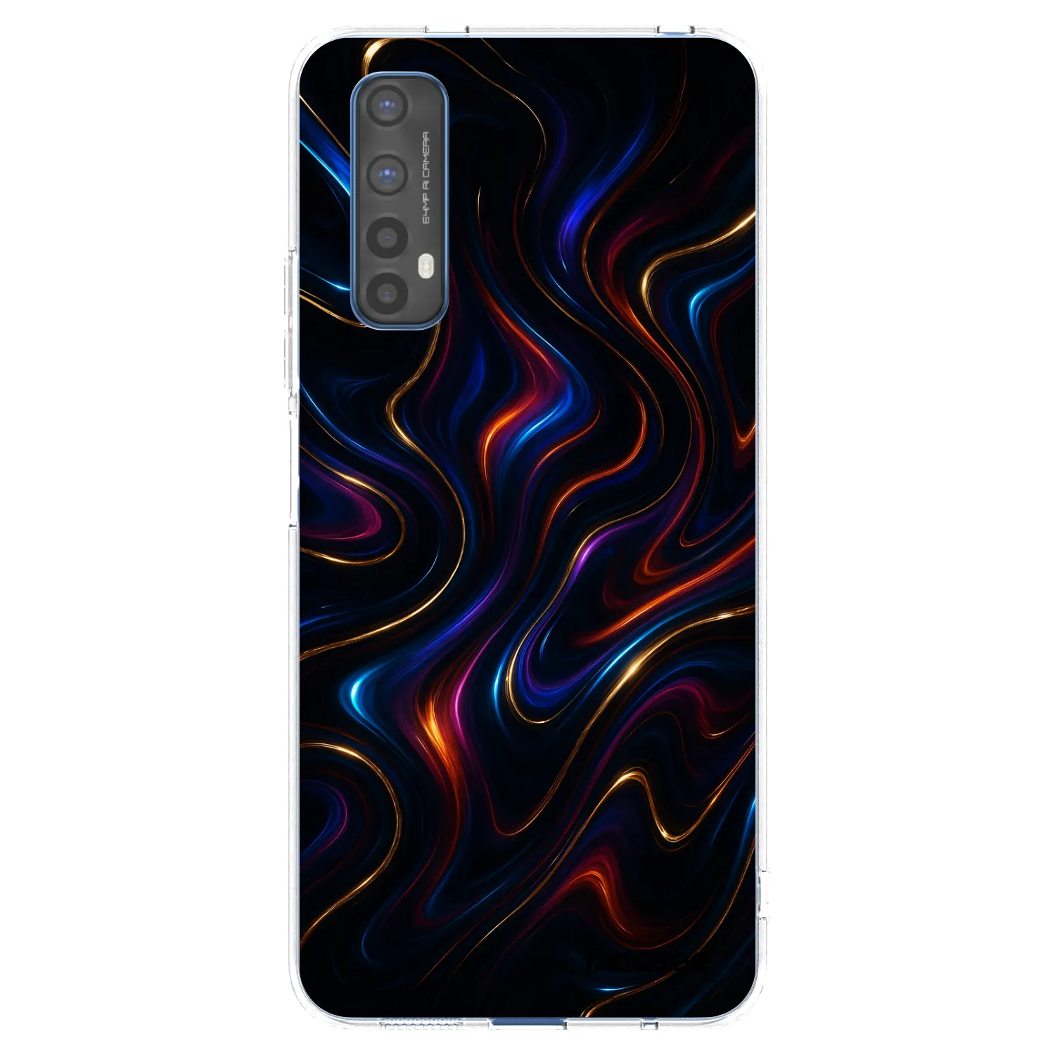 Picasee silikonowe przeźroczyste etui na Realme 7 - Noir