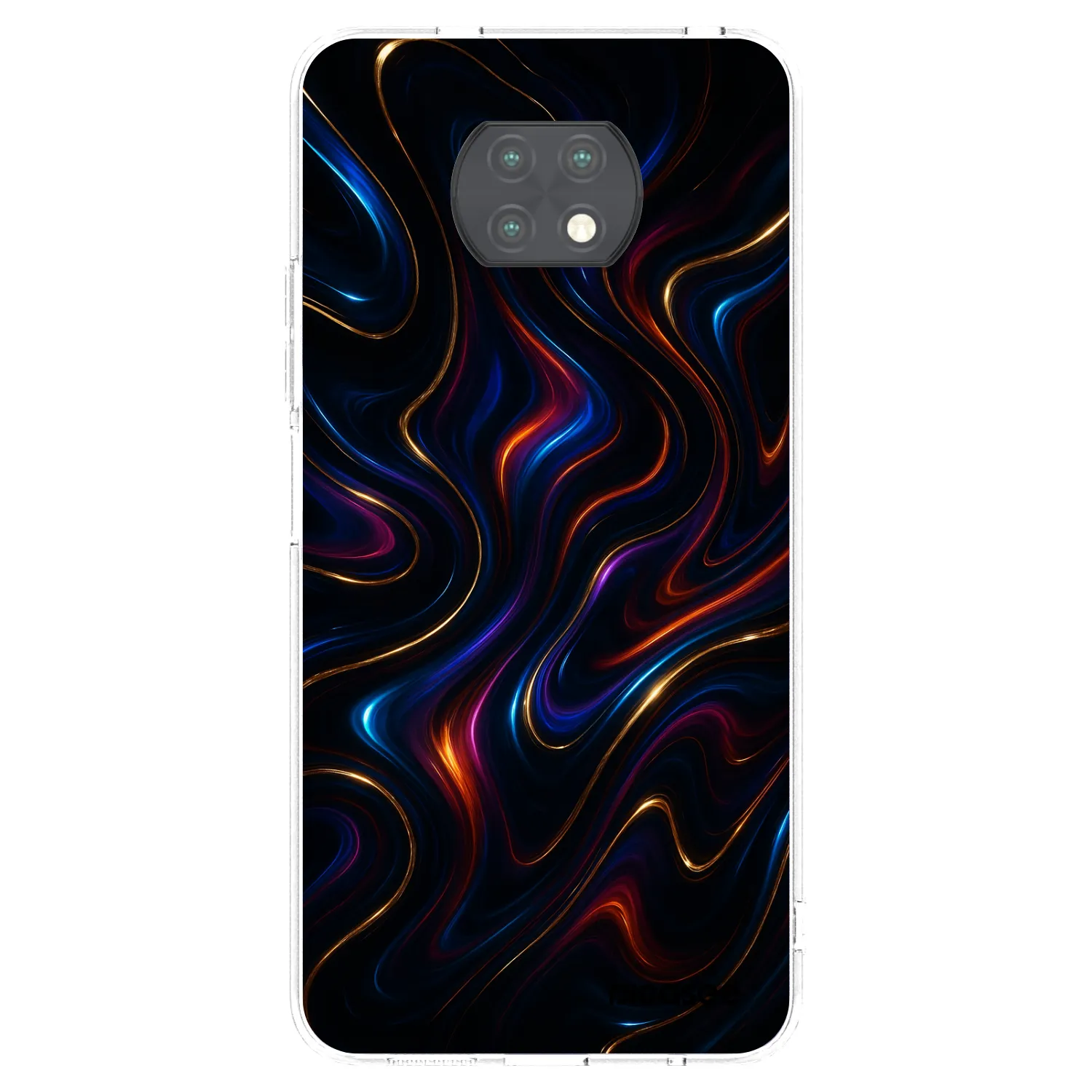 Picasee silikonowe przeźroczyste etui na Xiaomi Redmi Note 9T - Noir