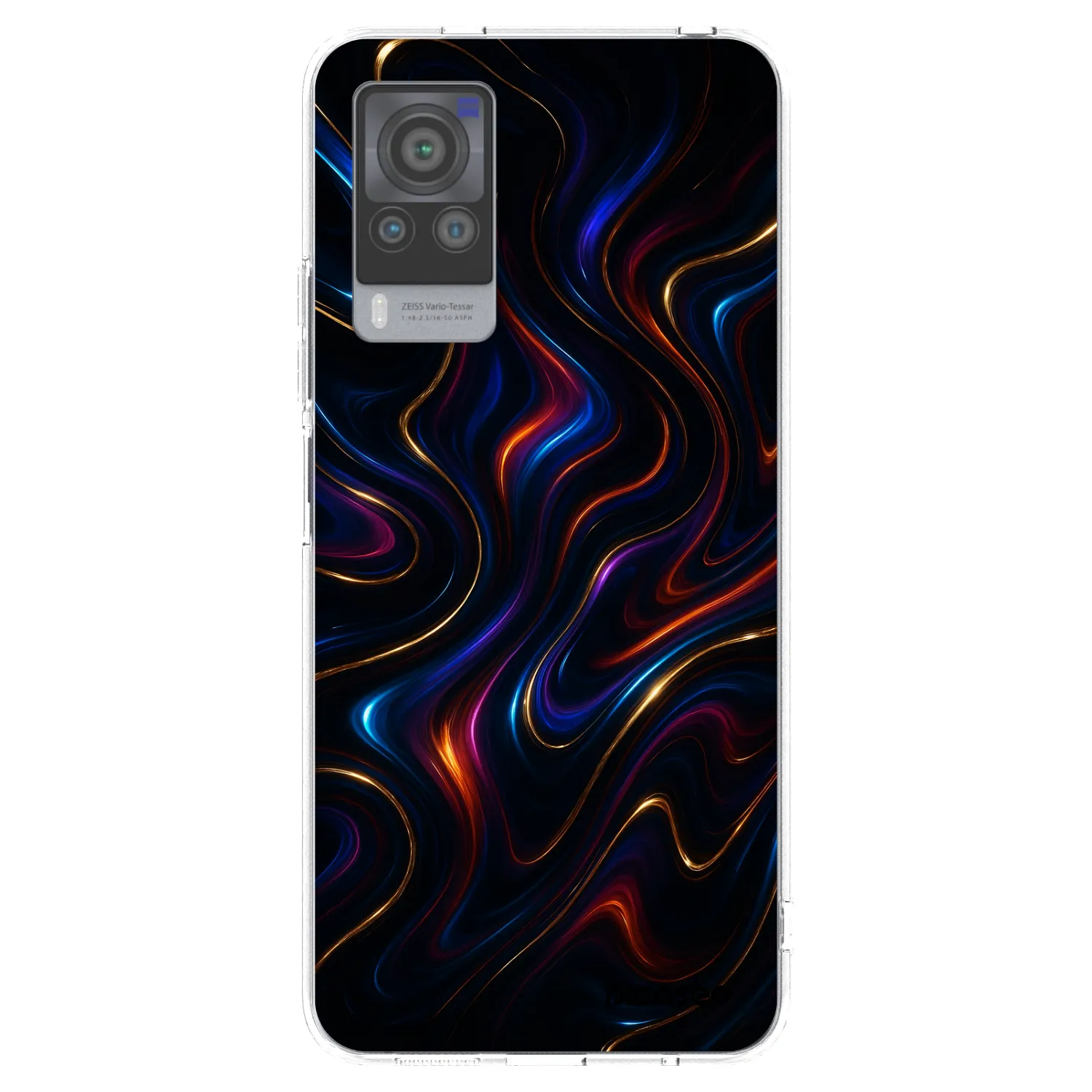 Picasee silikonowe przeźroczyste etui na Vivo X60 Pro 5G - Noir