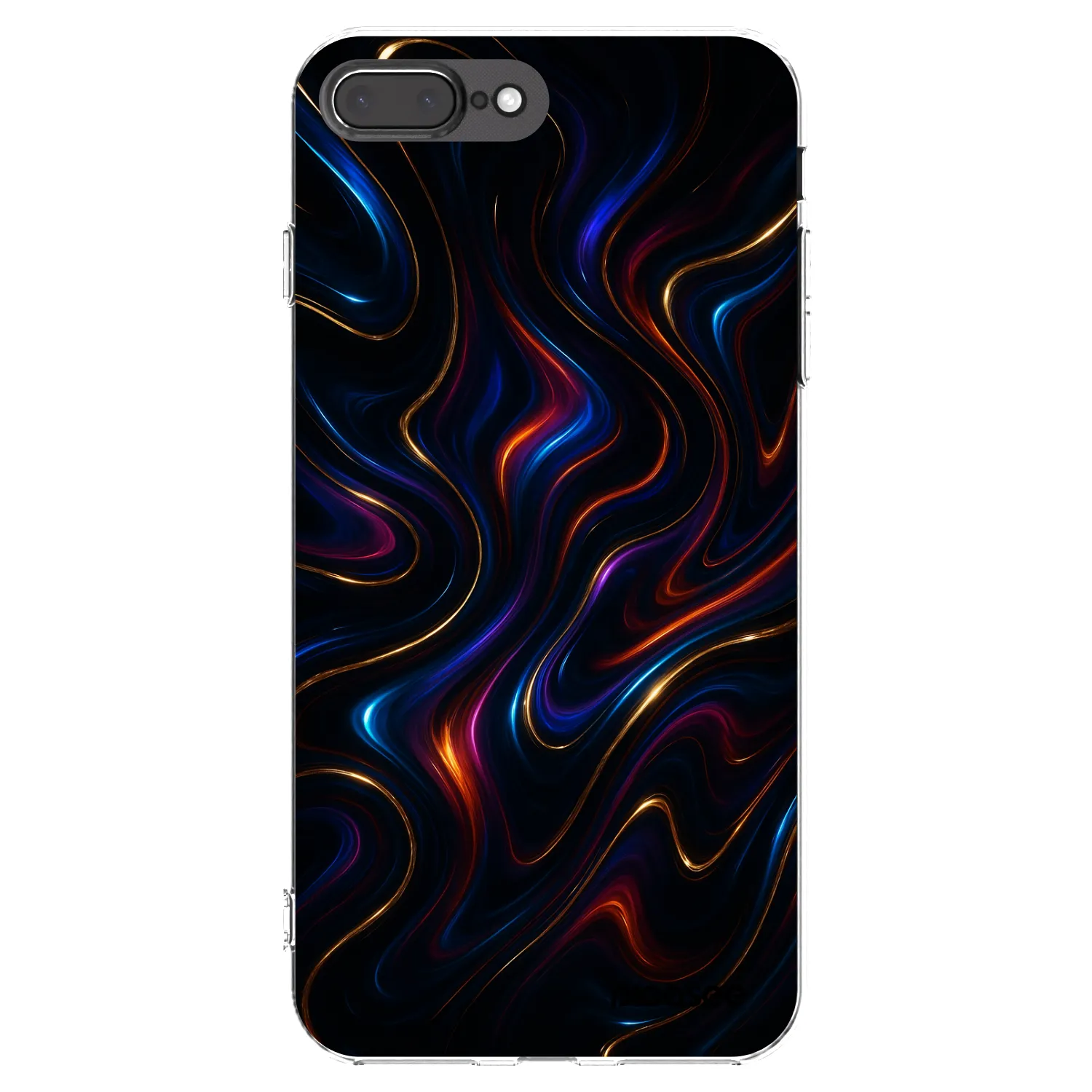 Picasee silikonowe przeźroczyste etui na Apple iPhone 7 Plus - Noir