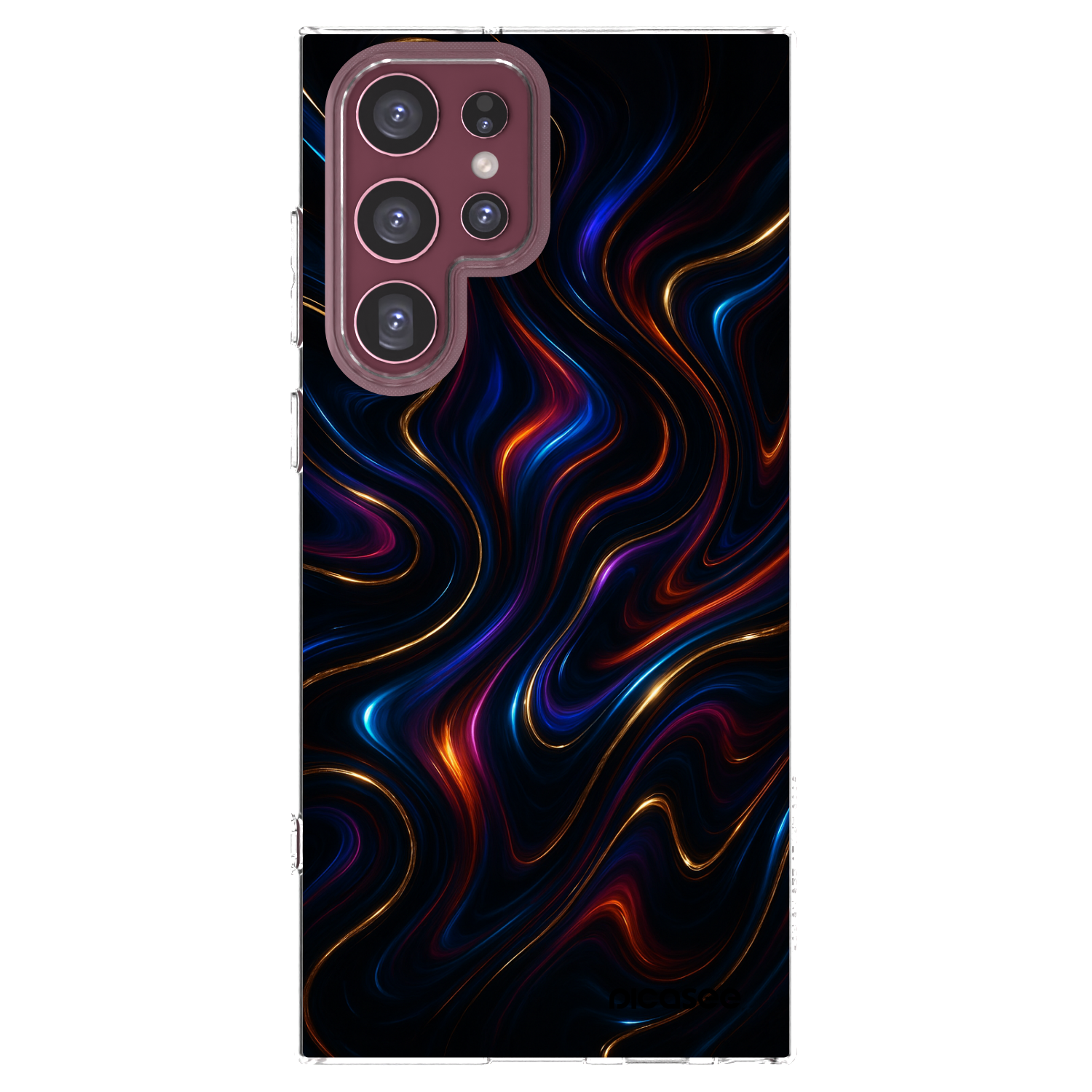 Picasee silikonowe przeźroczyste etui na Samsung Galaxy S22 Ultra 5G - Noir