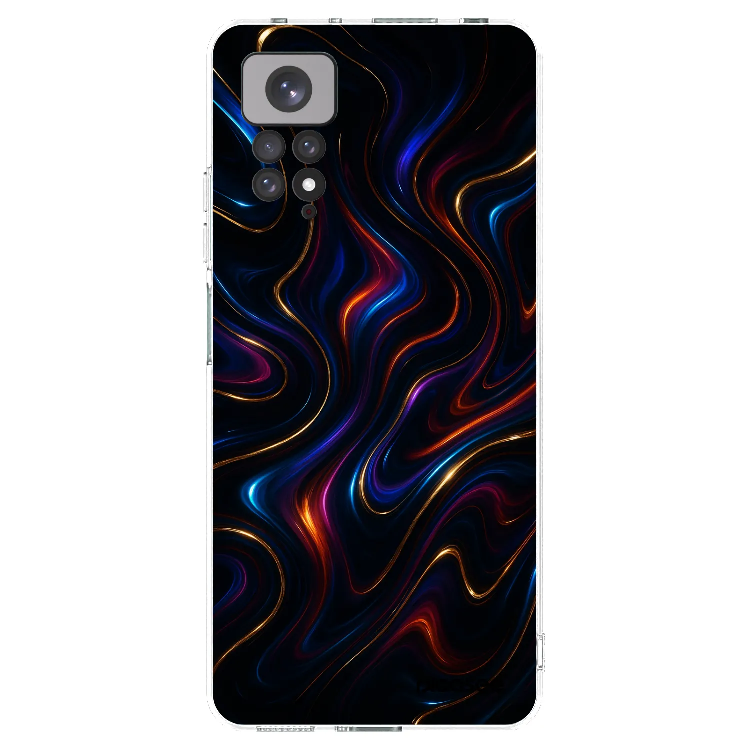Picasee silikonowe przeźroczyste etui na Xiaomi Redmi Note 11S 4G - Noir