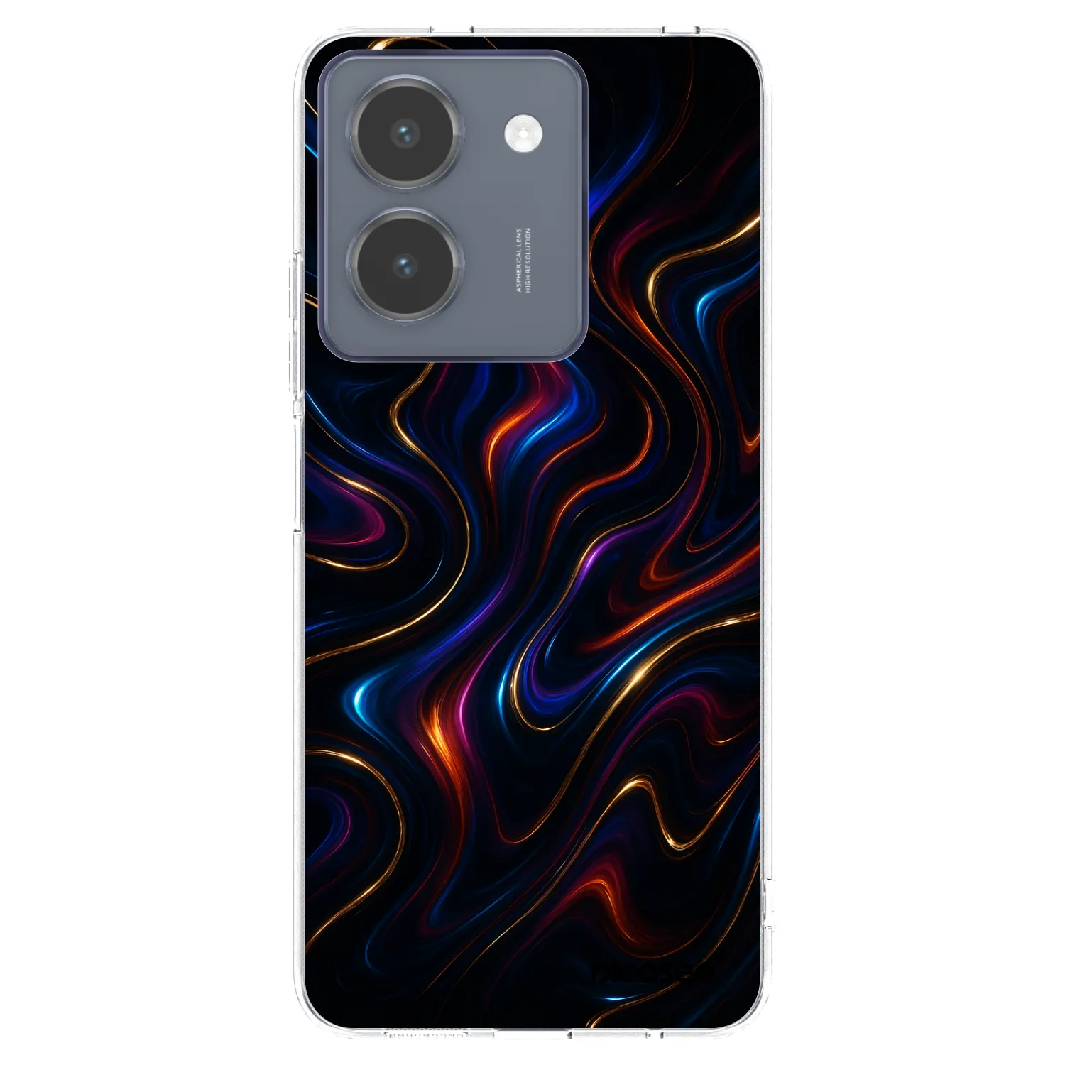 Picasee silikonowe przeźroczyste etui na Vivo Y36 4G - Noir
